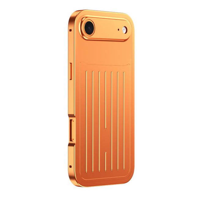Suitcase Texture Magnetic King Series Aluminum Alloy Phone Case with Tempered Glass Film, For iPhone 17 Pro Max, For iPhone 17 Pro, For iPhone Air, For iPhone 16 Pro Max