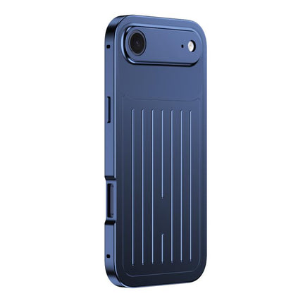 Suitcase Texture Magnetic King Series Aluminum Alloy Phone Case with Tempered Glass Film, For iPhone 17 Pro Max, For iPhone 17 Pro, For iPhone Air, For iPhone 16 Pro Max