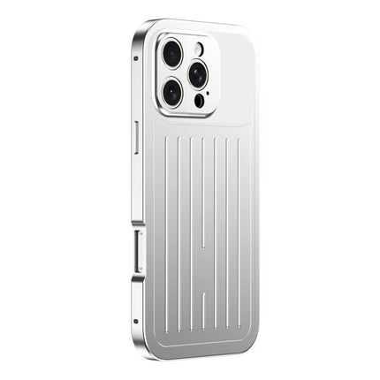 Suitcase Texture Magnetic King Series Aluminum Alloy Phone Case with Tempered Glass Film, For iPhone 17 Pro Max, For iPhone 17 Pro, For iPhone Air, For iPhone 16 Pro Max