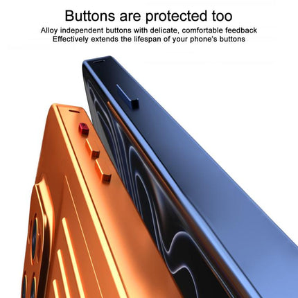 Suitcase Texture Magnetic King Series Aluminum Alloy Phone Case with Tempered Glass Film, For iPhone 14 Pro Max