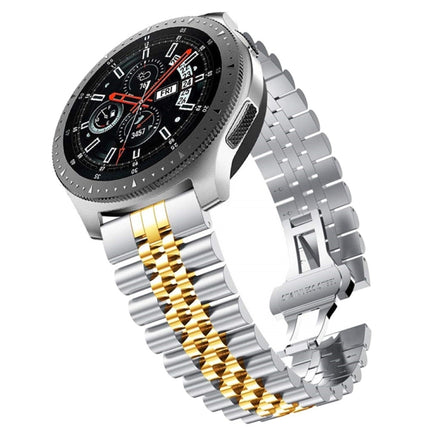 Five Beads Steel Replacement Strap Watchband, 20mm For Samsung Galaxy Watch 3 41mm, 22mm For Samsung Galaxy Watch 3 45mm, 20mm For Amazfit GTR 2 / Amazfit GTR 47mm, 22mm For Amazfit GTR 42mm