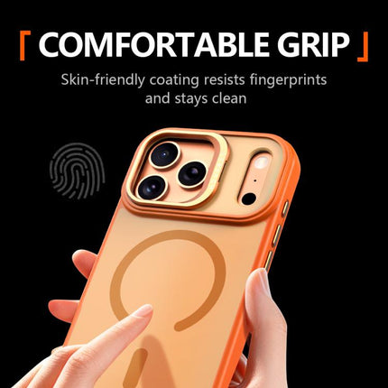 LeReach Le-Luster Series Metal Lens Kickstand Magnetic Phone Case, For iPhone 17 Pro Max, For iPhone 17 Pro
