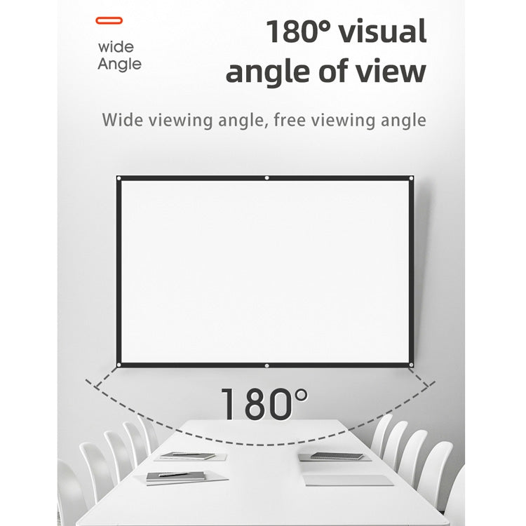 Simple Folding High Density Polyester Projector Film Curtain, 60 inch (4:3) Projection Area: 120x90cm, 72 inch (16:9) Projection Area: 159x90cm, 72 inch (4:3) Projection Area: 146x110cm, 84 inch (16:9) Projection Area: 186x105cm������������������������...