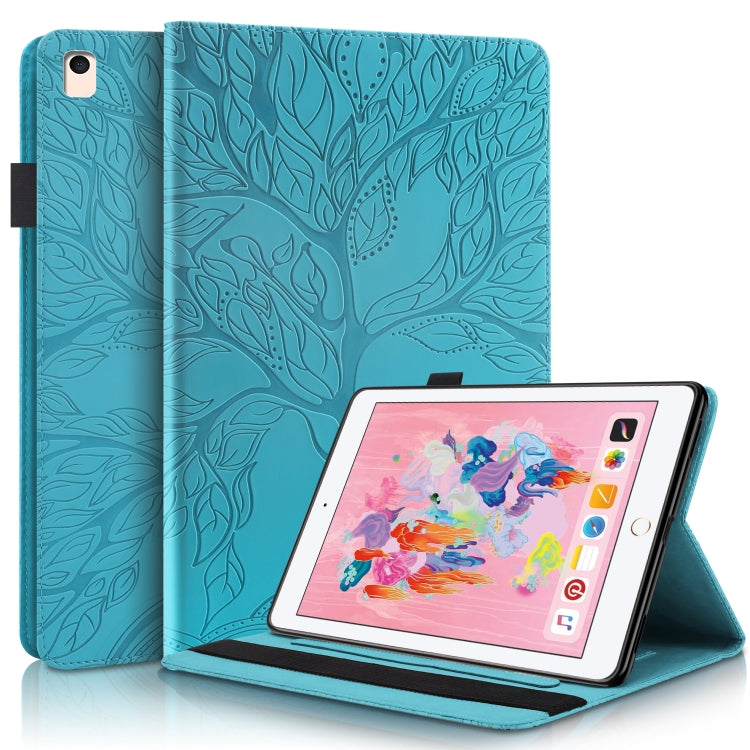 Horizontale Klapphülle aus Leder der Life Tree-Serie mit Halterung, Kartenfächern, Stiftfach und Schlaf-/Weckfunktion, für iPad 9.7 (2018)/(2017), für iPad 10.2/iPad Pro 10,5 Zoll, für iPad mini (2019)/4/3/2/1, für iPad Pro 11 (2020)