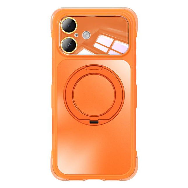 AG Metal bracket Rotating Stand Airbag Shockproof Magnetic Phone Case, For iPhone 16 Pro, For iPhone 16