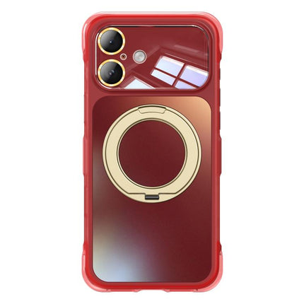 AG Metal bracket Rotating Stand Airbag Shockproof Magnetic Phone Case, For iPhone 16 Pro, For iPhone 16