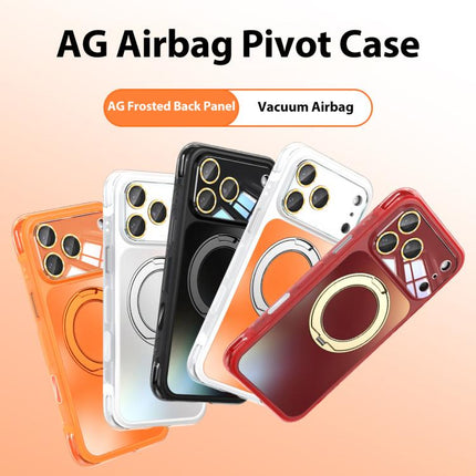 AG Metal bracket Rotating Stand Airbag Shockproof Magnetic Phone Case, For iPhone 17 Pro Max, For iPhone 17 Pro, For iPhone 17, For iPhone 16 Pro Max