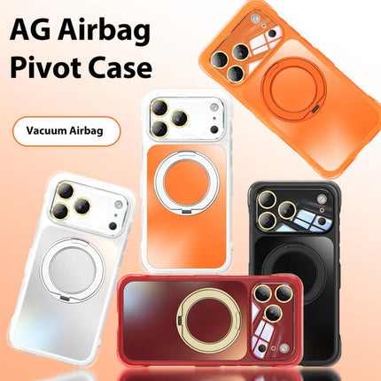 AG Metal bracket Rotating Stand Airbag Shockproof Magnetic Phone Case, For iPhone 17 Pro Max, For iPhone 17 Pro, For iPhone 17, For iPhone 16 Pro Max