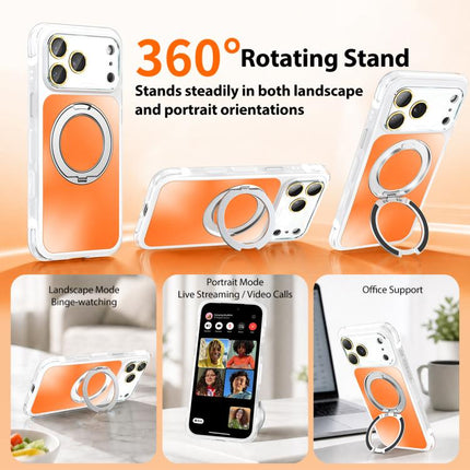 AG Metal bracket Rotating Stand Airbag Shockproof Magnetic Phone Case, For iPhone 17 Pro Max, For iPhone 17 Pro, For iPhone 17, For iPhone 16 Pro Max