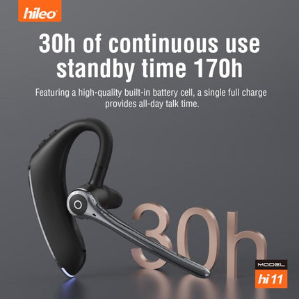 Hileo Hi11 Wireless Single Ear Hook Handsfree Call Noise Reduction In-ear Earphone