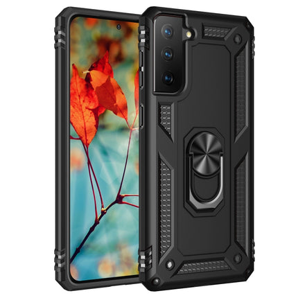 Shockproof TPU + PC Protective Case with 360 Degree Rotating Holder, For Samsung Galaxy S21+ 5G