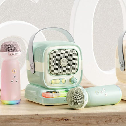 C60 Mini Bluetooth-compatible Karaoke Speaker with Piano Keyboard and Wireless Microphone