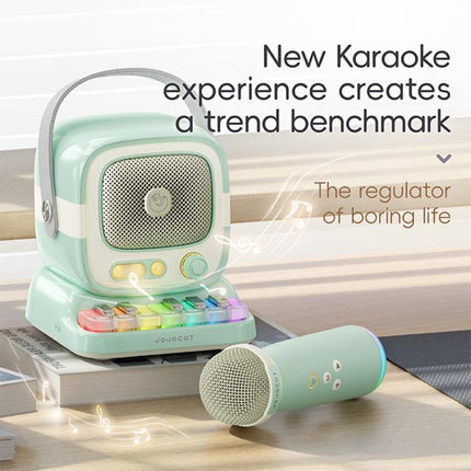 C60 Mini Bluetooth-compatible Karaoke Speaker with Piano Keyboard and Wireless Microphone