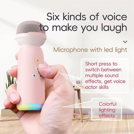 C60 Mini Bluetooth-compatible Karaoke Speaker with Piano Keyboard and Wireless Microphone