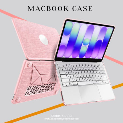 Fabric Texture Pro Magnetic Holder Laptop Protective Case, For MacBook Neo 13 inch 2026 A18 Pro A3404