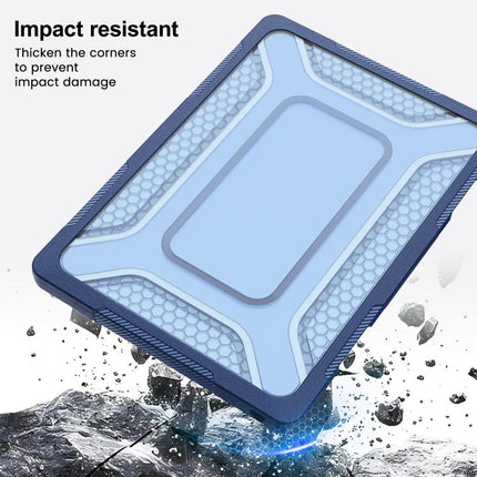 PC Hybrid TPU Honeycomb Metal Stand Laptop Protective Case, For MacBook Air 13.6 inch 2022/2024/2025/2026, For MacBook Neo 13 inch 2026 A18 Pro A3404