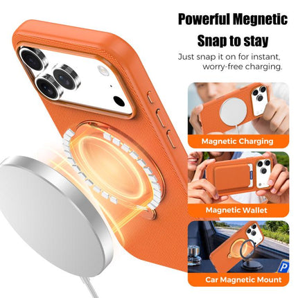 Tech Fabric 360 Rotation Holder Magnetic Phone Case with AI Camera Button, For iPhone 17 Pro Max, For iPhone 17 Pro, For iPhone 17, For iPhone Air