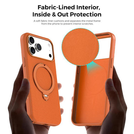 Tech Fabric 360 Rotation Holder Magnetic Phone Case with AI Camera Button, For iPhone 17 Pro Max, For iPhone 17 Pro, For iPhone 17, For iPhone Air
