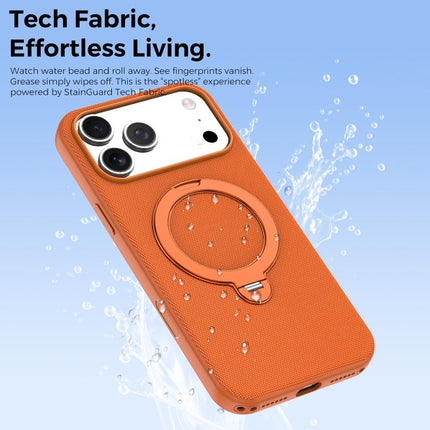 Tech Fabric 360 Rotation Holder Magnetic Phone Case with AI Camera Button, For iPhone 17 Pro Max, For iPhone 17 Pro, For iPhone 17, For iPhone Air