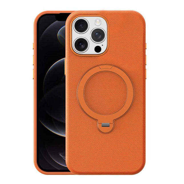 Tech Fabric 360 Rotation Holder Magnetic Phone Case with AI Camera Button, For iPhone 16 Pro Max, For iPhone 16 Pro, For iPhone 16