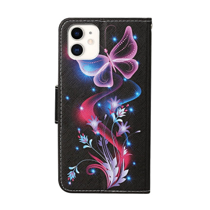 Colored Drawing Pattern Horizontal Flip Leather Case with Holder & Card Slots & Wallet, For iPhone 12 mini, For iPhone 12 / 12 Pro