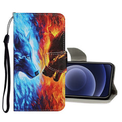 Colored Drawing Pattern Horizontal Flip Leather Case with Holder & Card Slots & Wallet, For iPhone 12 mini