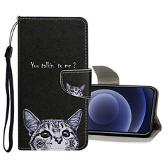 Colored Drawing Pattern Horizontal Flip Leather Case with Holder & Card Slots & Wallet, For iPhone 12 mini