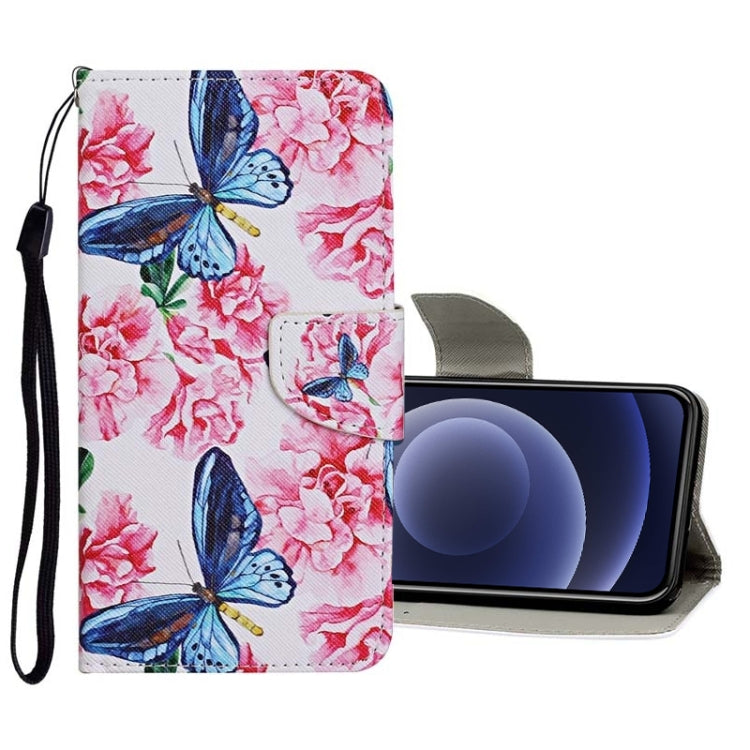 Funda de cuero con tapa horizontal con patrón de dibujo de colores, ranuras para tarjetas y billetera, para iPhone 12 mini