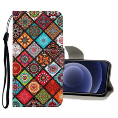 Colored Drawing Pattern Horizontal Flip Leather Case with Holder & Card Slots & Wallet, For iPhone 12 mini