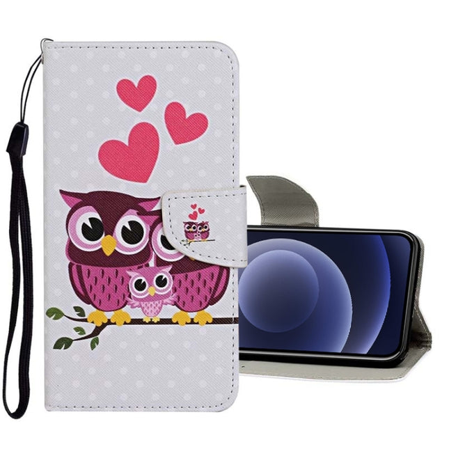 Colored Drawing Pattern Horizontal Flip Leather Case with Holder & Card Slots & Wallet, For iPhone 12 mini, For iPhone 12 / 12 Pro