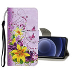 Para iPhone 12 mini / Mariposa de flor amarilla