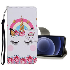 Colored Drawing Pattern Horizontal Flip Leather Case with Holder & Card Slots & Wallet, For iPhone 12 mini