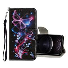 Colored Drawing Pattern Horizontal Flip Leather Case with Holder & Card Slots & Wallet, For iPhone 12 / 12 Pro