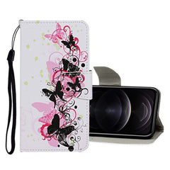 Colored Drawing Pattern Horizontal Flip Leather Case with Holder & Card Slots & Wallet, For iPhone 12 / 12 Pro