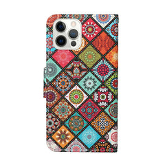 Colored Drawing Pattern Horizontal Flip Leather Case with Holder & Card Slots & Wallet, For iPhone 12 / 12 Pro