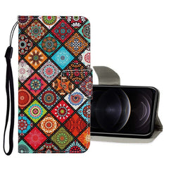 Colored Drawing Pattern Horizontal Flip Leather Case with Holder & Card Slots & Wallet, For iPhone 12 / 12 Pro