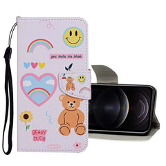 Colored Drawing Pattern Horizontal Flip Leather Case with Holder & Card Slots & Wallet, For iPhone 12 / 12 Pro