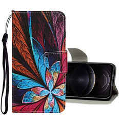 Colored Drawing Pattern Horizontal Flip Leather Case with Holder & Card Slots & Wallet, For iPhone 12 / 12 Pro