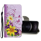 For iPhone 12 / 12 Pro / Mariposa de flor amarilla
