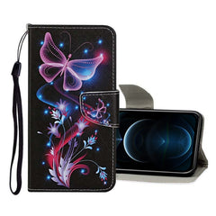 Colored Drawing Pattern Horizontal Flip Leather Case with Holder & Card Slots & Wallet, For iPhone 12 Pro Max