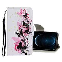 Colored Drawing Pattern Horizontal Flip Leather Case with Holder & Card Slots & Wallet, For iPhone 12 Pro Max