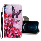 For iPhone 12 Pro Max / Red Flower Butterfly