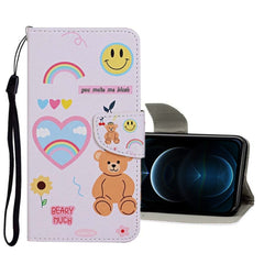 Colored Drawing Pattern Horizontal Flip Leather Case with Holder & Card Slots & Wallet, For iPhone 12 Pro Max