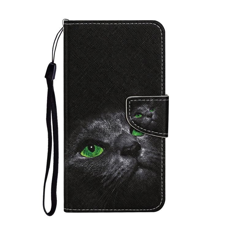 Horizontale Klapphülle aus Leder mit farbigem Zeichenmuster, Halter, Kartenfächern und Geldbörse, für iPhone 12/12 Pro