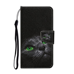 Horizontale Klapphülle aus Leder mit farbigem Zeichenmuster, Halter, Kartenfächern und Geldbörse, für iPhone 12/12 Pro
