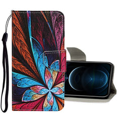 Colored Drawing Pattern Horizontal Flip Leather Case with Holder & Card Slots & Wallet, For iPhone 12 Pro Max