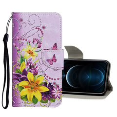 Colored Drawing Pattern Horizontal Flip Leather Case with Holder & Card Slots & Wallet, For iPhone 12 Pro Max