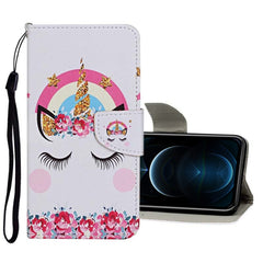 Colored Drawing Pattern Horizontal Flip Leather Case with Holder & Card Slots & Wallet, For iPhone 12 Pro Max