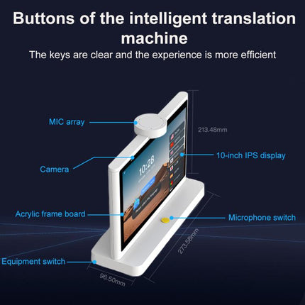 T10 Desktop 10-inch Dual-Screen AI Smart Translator