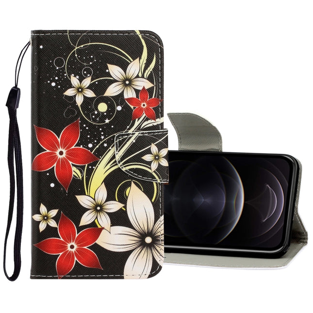 3D Colored Drawing Horizontal Flip PU Leather Case with Holder & Card Slots & Wallet, For iPhone 12 / 12 Pro